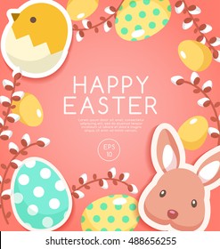 Happy Easter Elements  : Vector Illustration