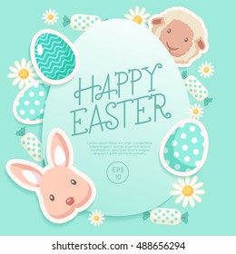 Happy Easter Elements  : Vector Illustration