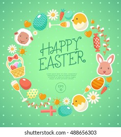 Happy Easter Elements  : Vector Illustration