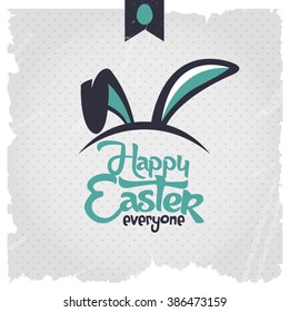 Happy Easter EPS 10 vector. Bunny ears