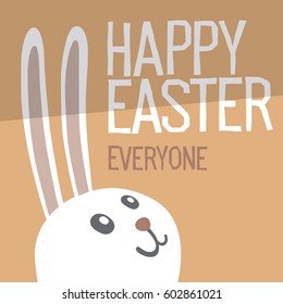 Happy Easter Everyone. Easter Bunny Ears Vector Illustration. 