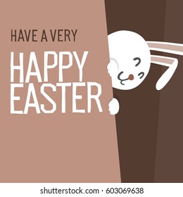 Happy Easter Everyone. Easter Bunny. Vector Illustration. 