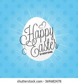 Happy easter everyone lettering for your design