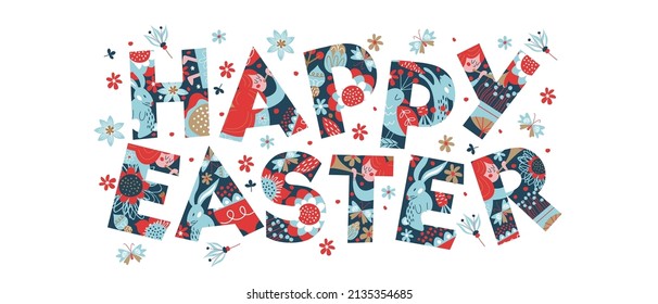 Frohe Ostern. Fest-Osterbanner.