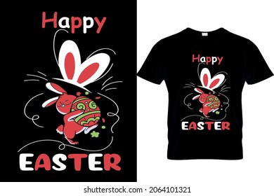 Happy Easter festive t-shirt design print ready. eps