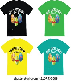 Happy Easter festive t-shirt design print ready. eps