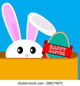 Happy Easter flat style illustration
