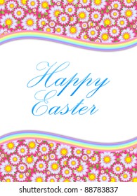 Happy Easter Floral Card Template