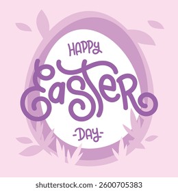 Happy Easter Floria Color Beautiful Purple egg day