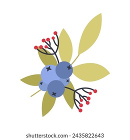 Happy Easter flowers flat cartoon