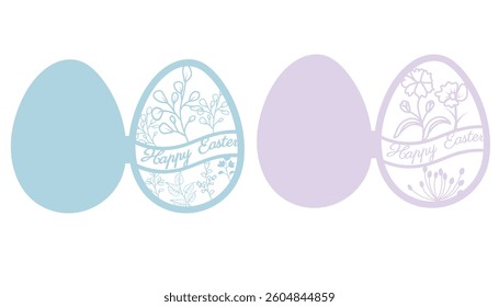 Happy Easter, folding gift card.