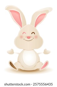 Happy Easter with Funny Bunny for April Celebration	