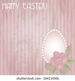 Happy Easter gift card, vector illustration