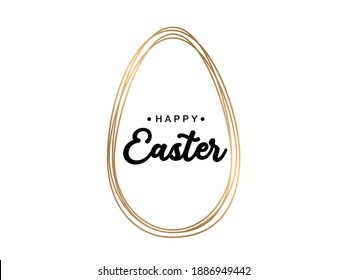 Feliz tarjeta de huevo de oro de Pascua. feliz patrón de huevo de oro de Pascua. Feliz patrón de huevo de conejo de Pascua.  Tarjeta de Pascua. 