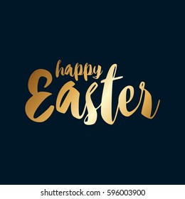 Happy Easter - Golden text