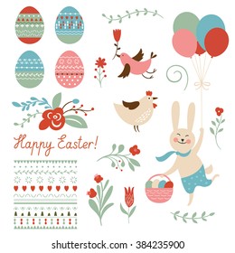 Happy easter graphic elements 