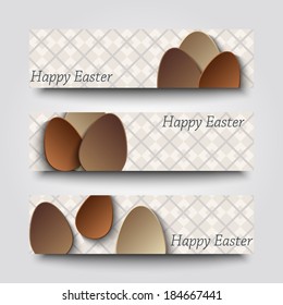 Happy Easter greeting banner. Eps10 Vector illustration