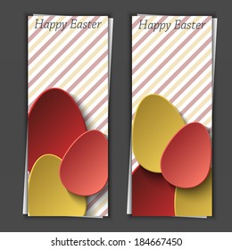 Happy Easter greeting banner. Eps10 Vector illustration