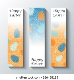 Happy Easter greeting banner. Eps10 Vector illustration