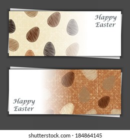 Happy Easter greeting banners. Eps10 Vector illustration
