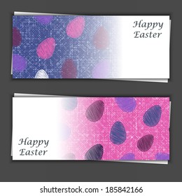 Happy Easter greeting banners. Eps10 Vector illustration