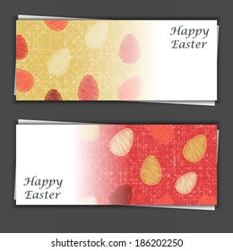 Happy Easter greeting banners. Eps10 Vector illustration