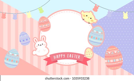 Happy Easter greeting card