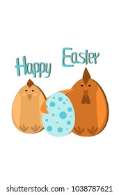 Happy easter greeting card