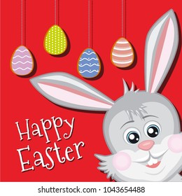 Happy Easter greeting card