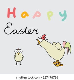 Happy Easter greeting card