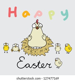 Happy Easter greeting card