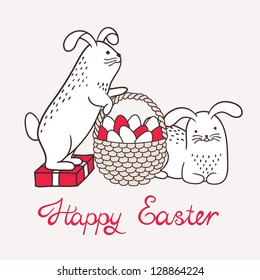 Happy Easter greeting card