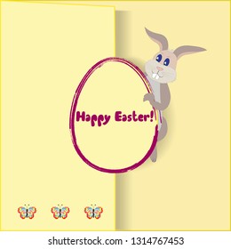 Happy Easter greeting card 