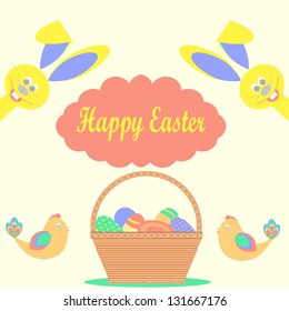 happy easter greeting card