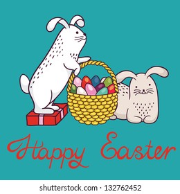 Happy Easter greeting card