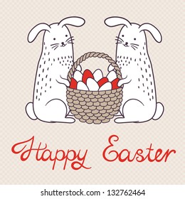 Happy Easter greeting card