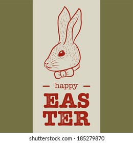 Happy easter greeting card