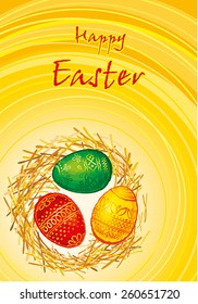 Happy Easter, greeting card for Easter