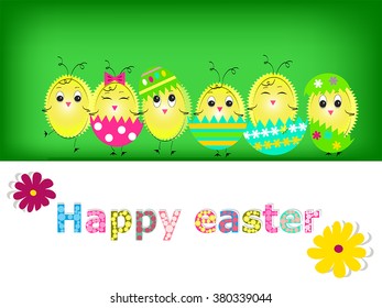 Happy easter greeting card