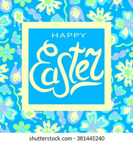 Happy Easter greeting card.
