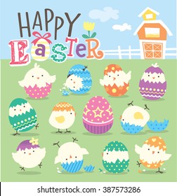 Feliz tarjeta de felicitación de Pascua