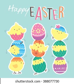 Happy Easter greeting card