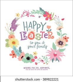 Happy Easter greeting card