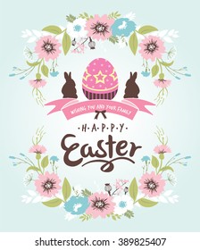 Happy Easter greeting card