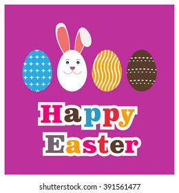 Happy easter greeting card