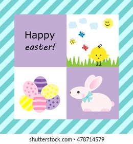 Happy easter greeting card