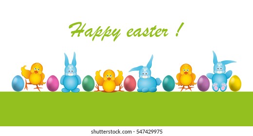 Happy easter Greeting Card.