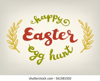 Happy easter greeting card