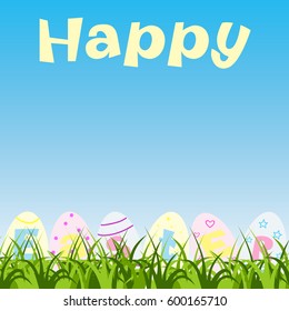 Happy Easter greeting card