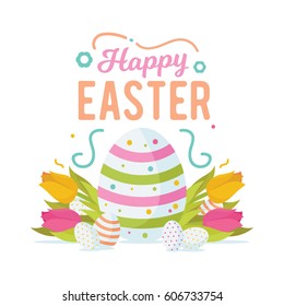 Happy Easter greeting card